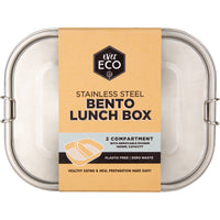 Ever Eco Stainless Steel Bento Lunch Box 2 Compartment 1400Ml