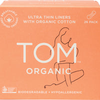 Tom Organic Panty Liners (Wrapped) Ultra Thin Liners For Everyday