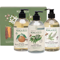 Koala Eco Kitchen Gift Pack Sanitiser H/Wash Fruit & Veg Wash 3X500Ml