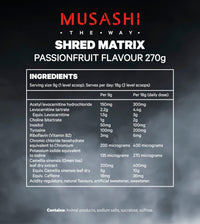 Musashi Shred Matrix Passionfruit