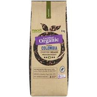Macro Organic Coffee Beans Colombia