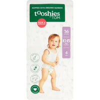 Tooshies By Tom Nappies With Organic Bamboo Size 4 Toddler - 10-15Kg