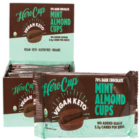 Herocup Mint Almond Cups 70% Dark Chocolate - Keto