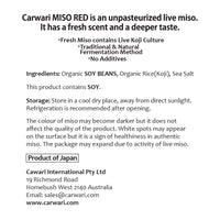 Carwari Organic Miso Paste Red